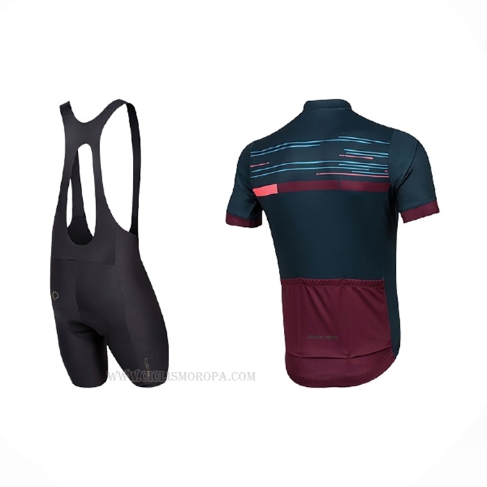2021 Ropa Ciclismo Pearl Izumi Apagado Azul Profundo Rojo Mangas Corta y Culotte Corto